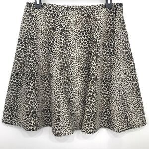 Casual Corner Cheetah Print Lightweight A line Mini Skirt